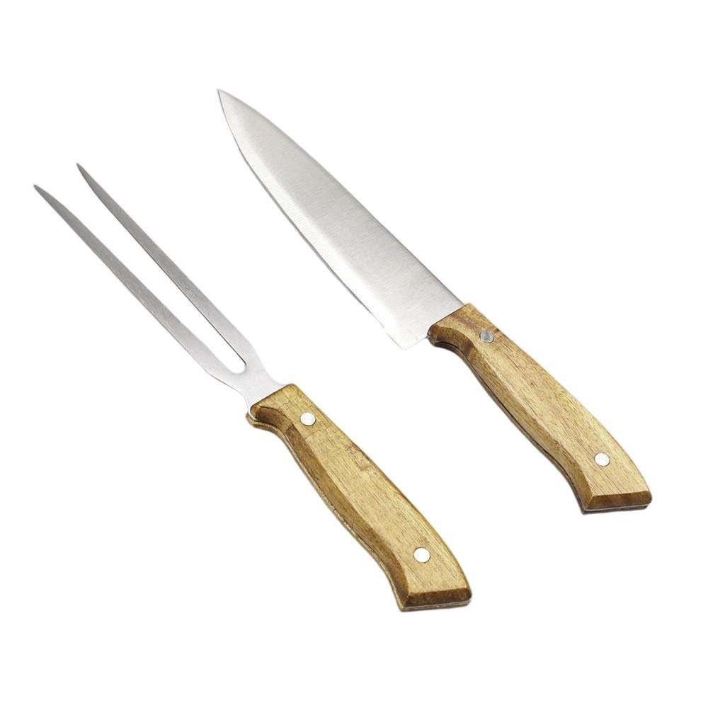 1 Stainless Steel BBQ knife and fork set - 图片 1