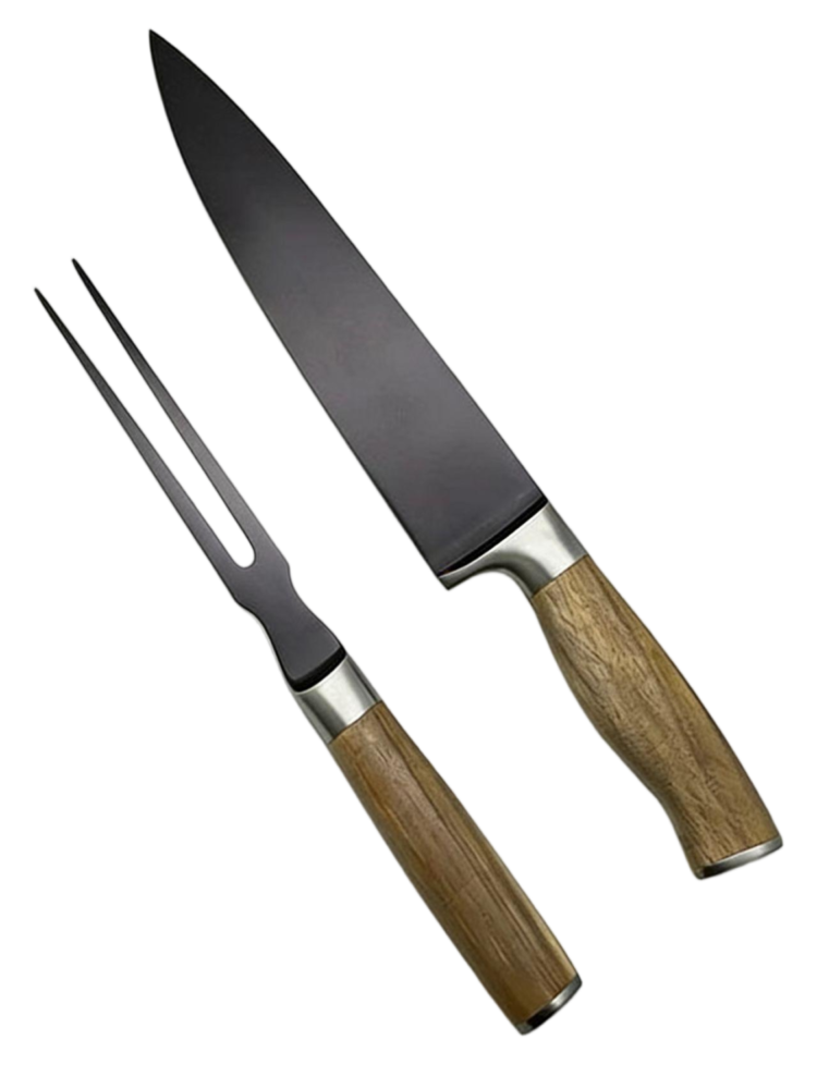 1 Stainless Steel BBQ knife and fork set - 图片 1