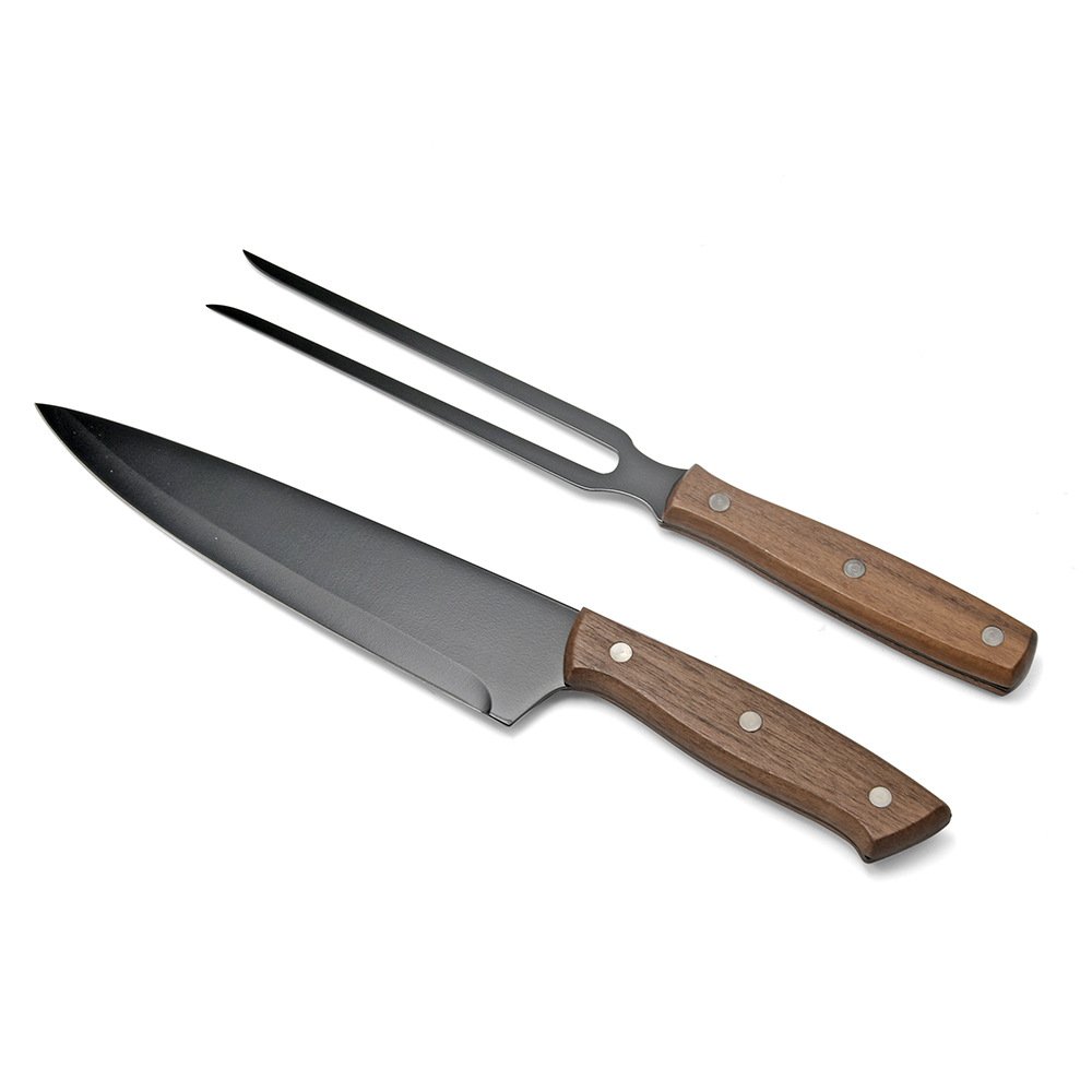 6 Stainless Steel BBQ knife and fork set - 图片 1