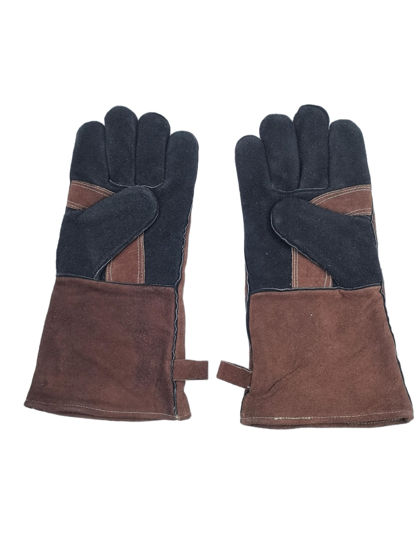 1-1 BBQ heat-resistant gloves leather - 图片 1