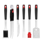 Stainless Steel BBQ tool set PP handle plastic 2