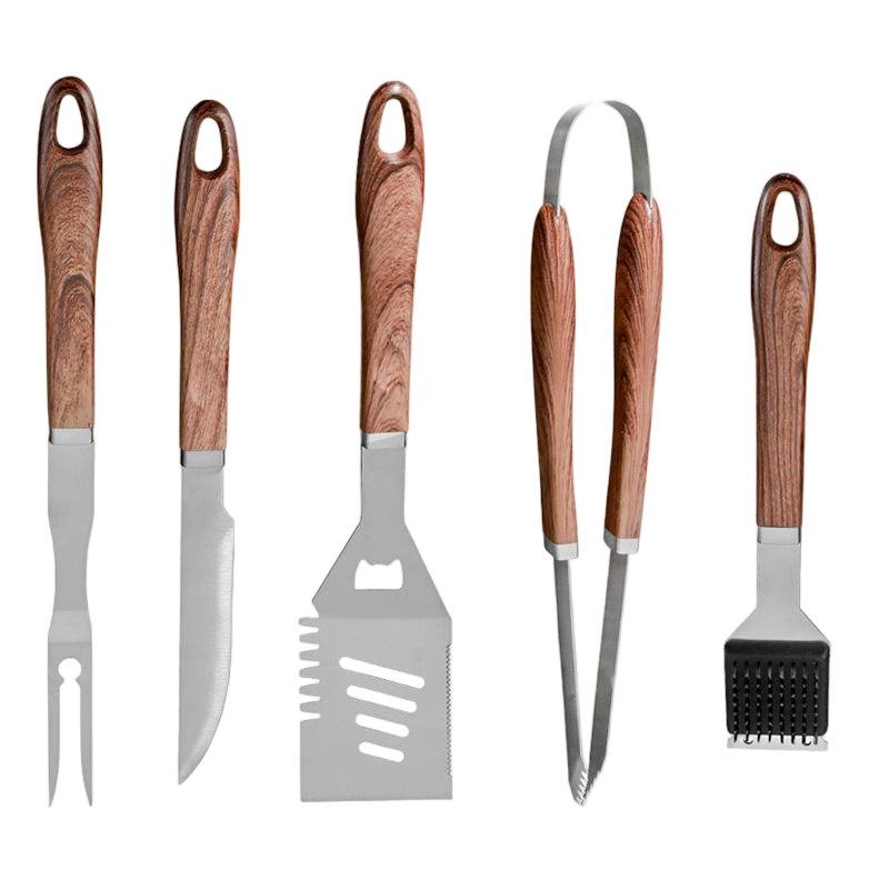 1-9 Stainless Steel BBQ tool set PP handle plastic 3 - 图片 1