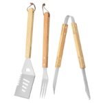 Stainless Steel BBQ tool set wood handle 5