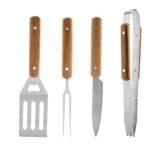Stainless Steel BBQ tool set wood handle mini