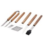 Stainless Steel BBQ tool set wood handle 3